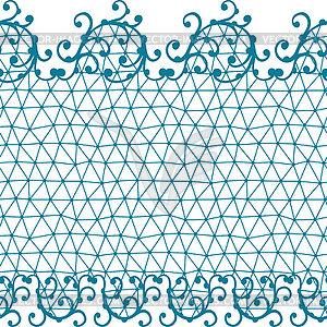 Seamless lace pattern with floral ornaments - vector clip art