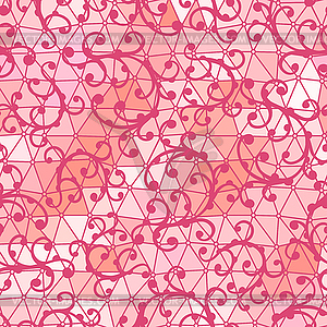 Seamless lace pattern with floral ornaments - vector image