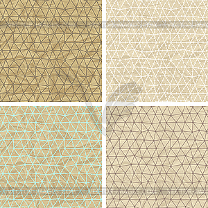 Seamless lace patterns on old paper texture - color vector clipart