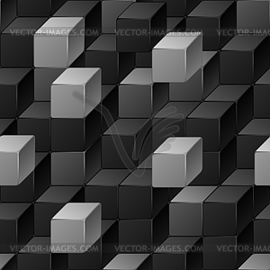 Abstract seamless pattern of cubes - vector clip art