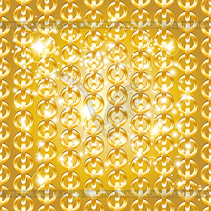 Золотая цепочка бесшовные абстрактный узор - изображение в формате EPS