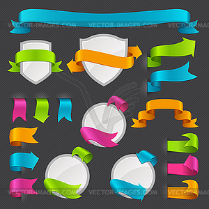 Set of labels and stickers - vector image