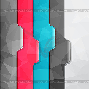 Business geometric background. Paper numbered - vector clipart