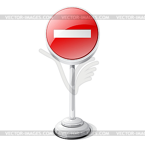 No entry road traffic sign  - vector image