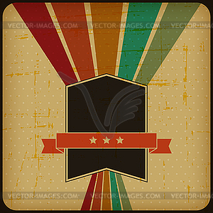 Retro poster with abstract grunge background - royalty-free vector image