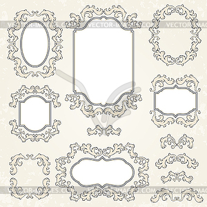 Design elements and page decoration vintage frames - vector image