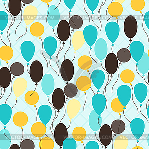 Retro seamless pattern with ballons - vector clipart