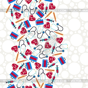 Medical and health care seamless pattern - vector image