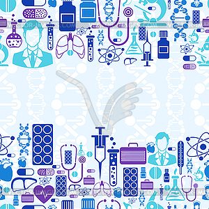 Medical and health care seamless pattern - vector image