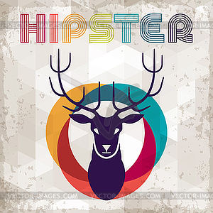 Hipster background in retro style - vector image