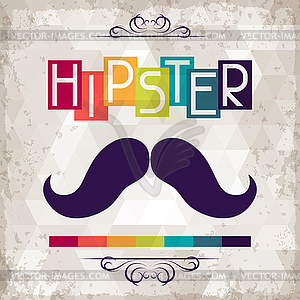 Hipster background in retro style - vector image