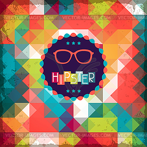 Hipster background in retro style - vector clip art