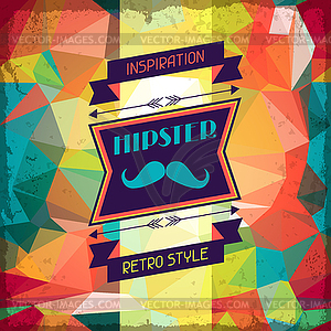 Hipster background in retro style - vector clipart