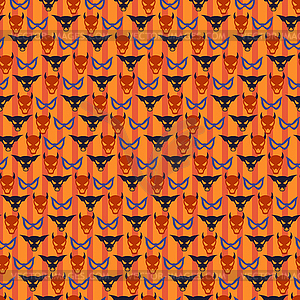Halloween seamless pattern with mask - vector clip art