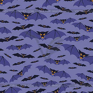 Halloween seamless pattern with bats - vector image