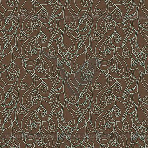 Seamless pattern hair curls and waves - vector clipart