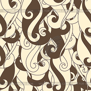 Seamless pattern hair curls and waves - vector clip art