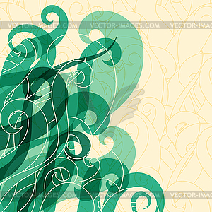 Abstract background hair curls and waves - royalty-free vector clipart