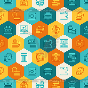 Conceptual banking and business background - vector clipart