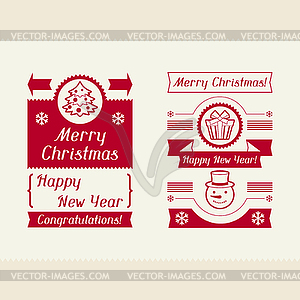 Merry Christmas invitation typographic design - vector clipart