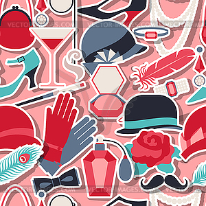 Retro of 1920s style seamless pattern - vector clipart