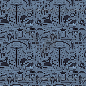 Retro of 1920s style seamless pattern - vector clipart