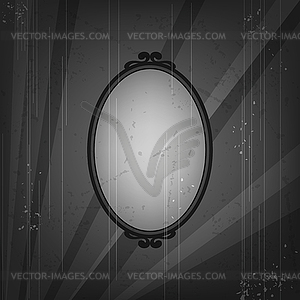 Retro frame on old grunge background - vector clip art