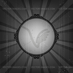 Retro frame on old grunge background - vector image