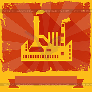 Промышленные фон завод - векторизованное изображение клипарта