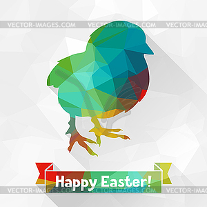 Счастливой Пасхи приветствие фоне карты - векторное изображение EPS