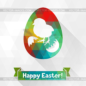 Happy Easter greeting card background - vector clipart