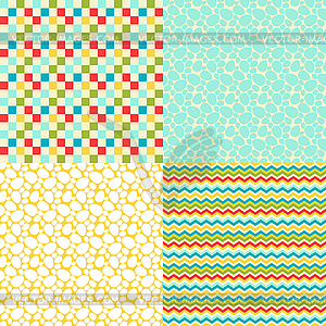 Happy Easter set of seamless patterns - vector clipart