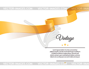 Gold ribbon - vector clipart