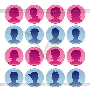 Men and women avatars - vector image