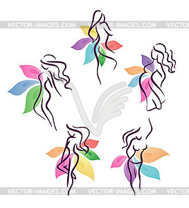 Stylized womans - vector image