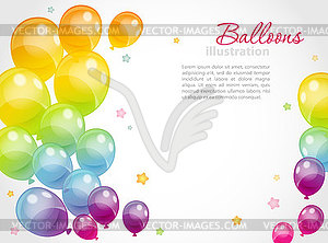 Background with colorful balloons - royalty-free vector image