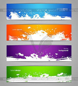 Splash designs set - vector clip art