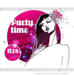 Party time poster - vector image