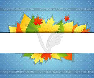Autumn background with leaves - vector clip art