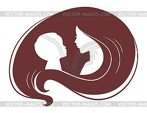 Mother and son - vector image