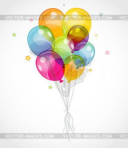 Background with colorful balloons - vector clipart