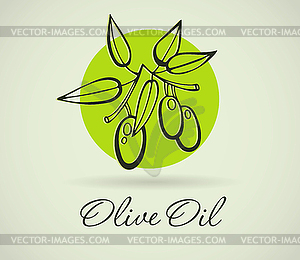 Hand-Drawing Olive - vector clipart / vector image