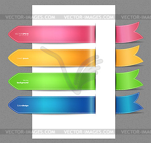 Set of color stickers - vector clip art