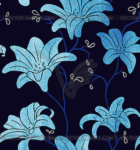 Seamless floral pattern - royalty-free vector clipart