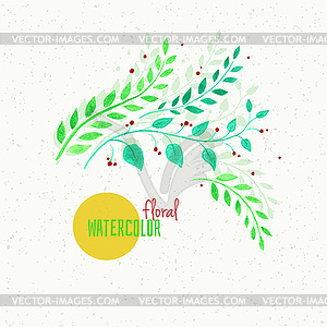 Watercolor floral - vector image