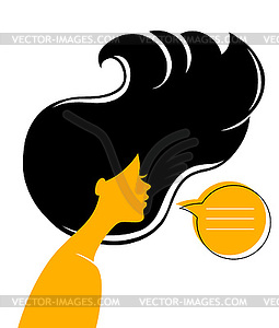 Woman`s silhouette - vector clipart