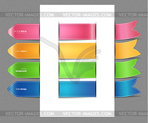 Set of color stickers - stock vector clipart