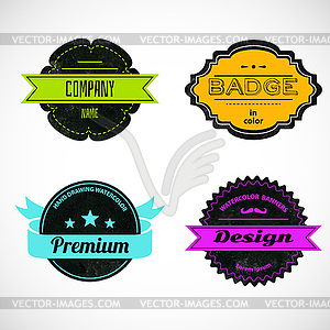 Color badges - vector image