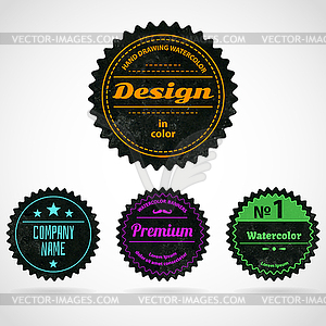 Color badges - vector image