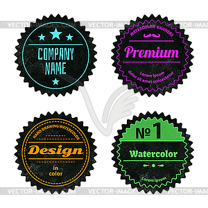 Color badges - vector clipart